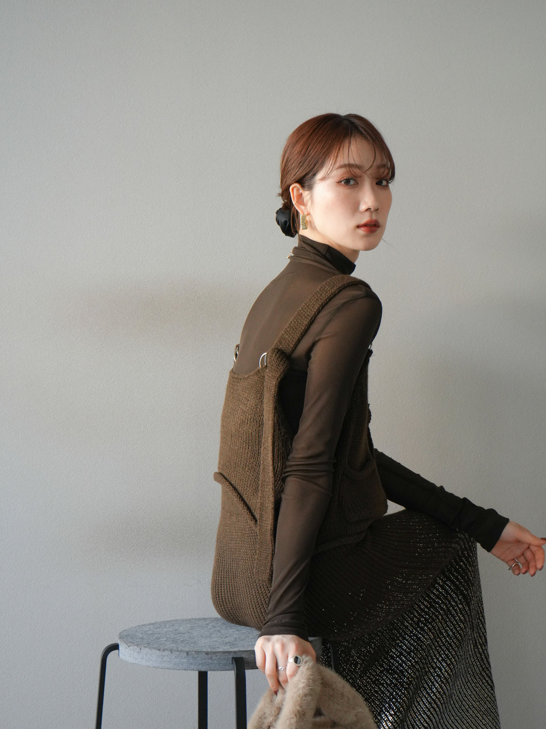 [予約]ニットビスチェ/coffeebrown