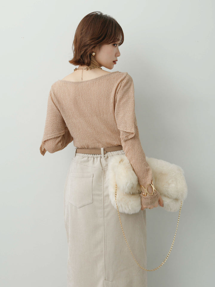 [SET]レースケープデザイントップス+選べるアクセセット(2set)