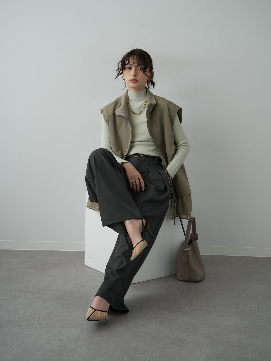 [予約]ヘムシアーチュールベスト/khaki