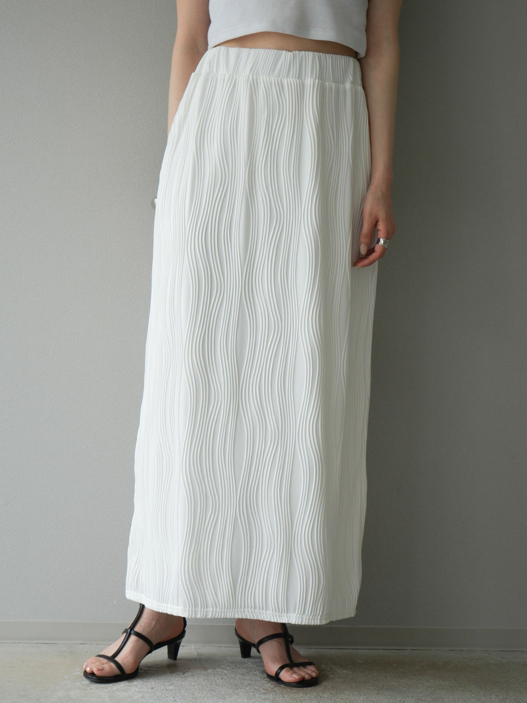 [予約]ウェーブパイピングタイトスカート/オフ