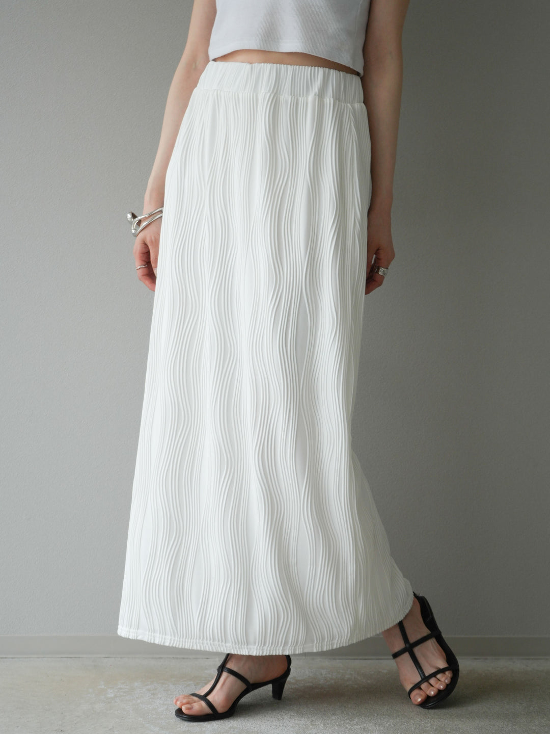 [予約]ウェーブパイピングタイトスカート/オフ