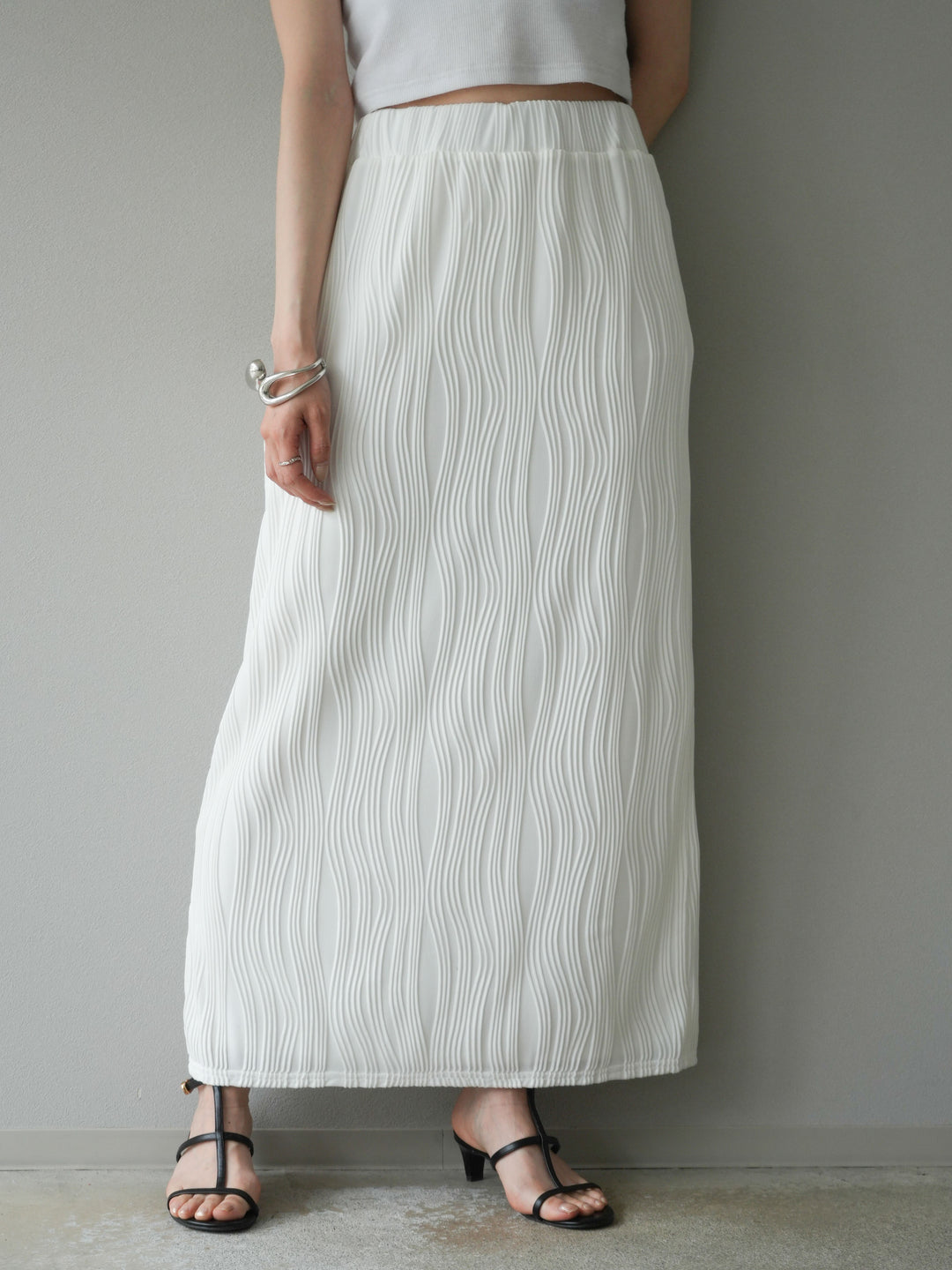 [予約]ウェーブパイピングタイトスカート/オフ