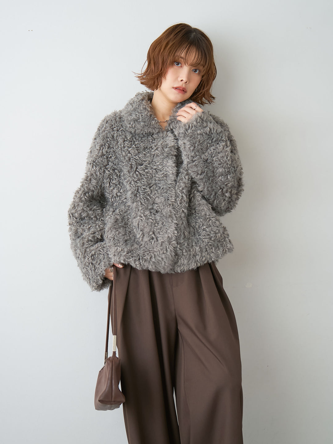 [SET]プードルファーショートジャケット+選べるアクセセット(2set)