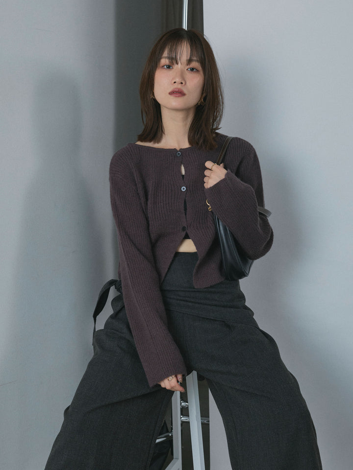 【Allure】[SET]デザインショートニットカーディガン+デザインショートニットカーディガン(2set)