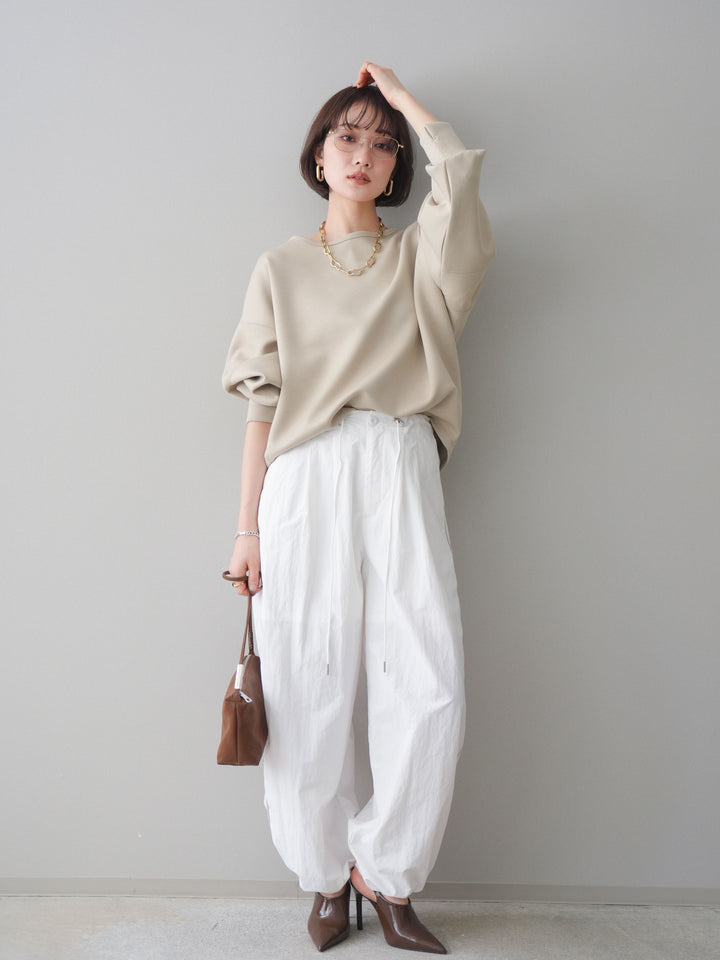 [予約]ライトポンチコクーンプルオーバー/beige