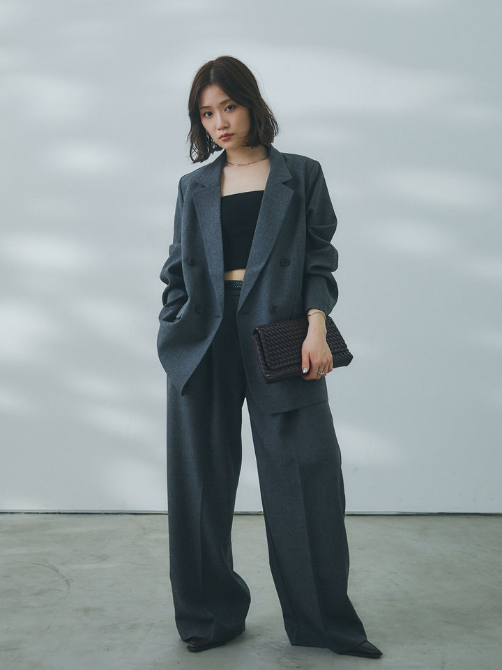 【Allure】[SET]杢調ライトテーラードジャケット+杢調ライトテーラードジャケット(2set)