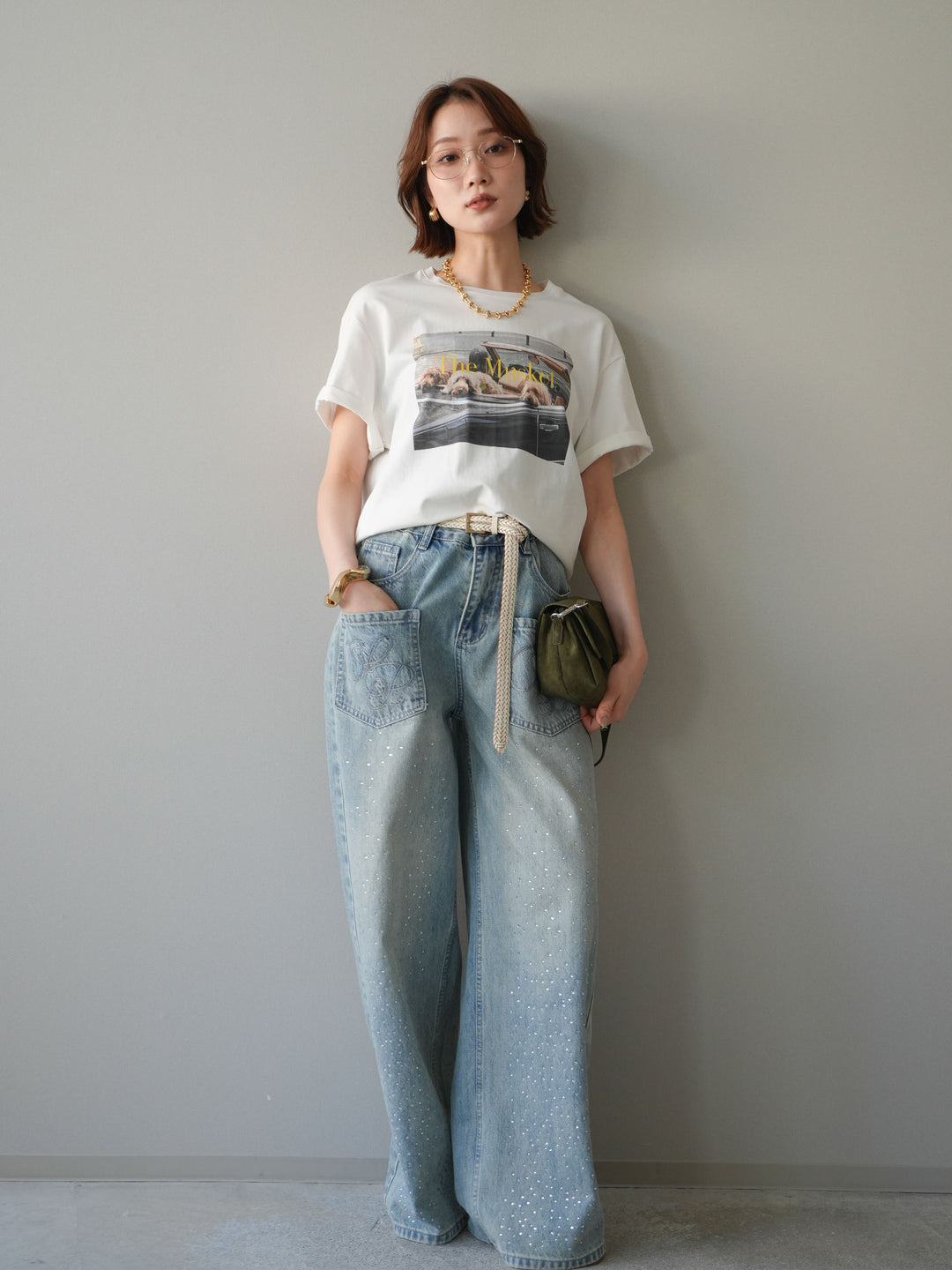 [予約]ドッグフォトTEE/white