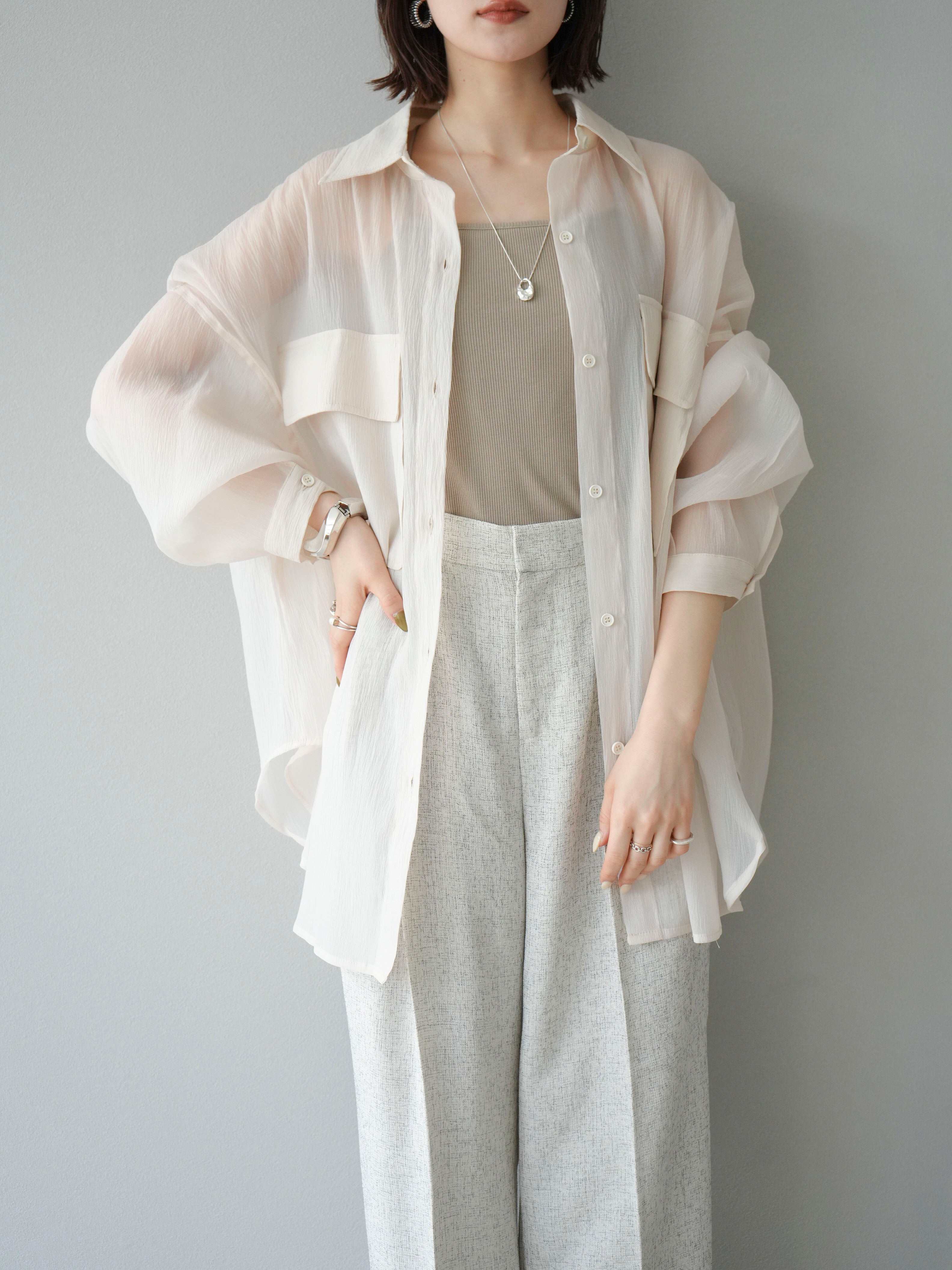 SET]BIGポケットオーバーシアーシャツ+BIGポケットオーバー