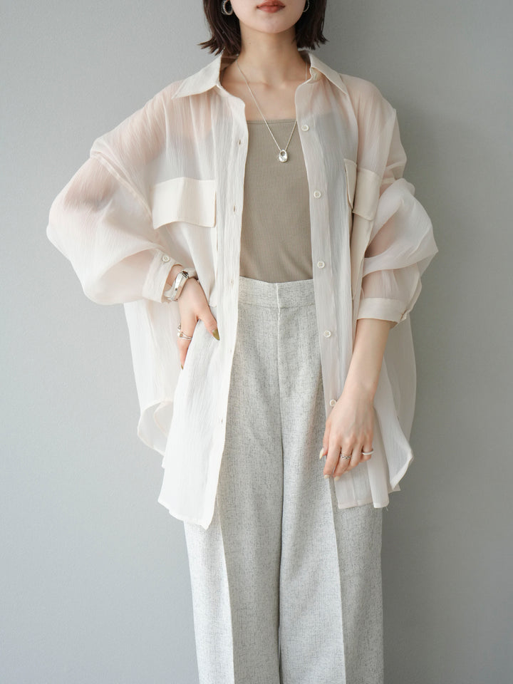 [SET]BIGポケットオーバーシアーシャツ+BIGポケットオーバーシアーシャツ(2set)