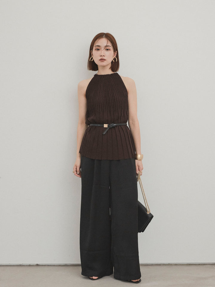 [SET]プリーツニットキャミソール+プリーツニットキャミソール(2set)