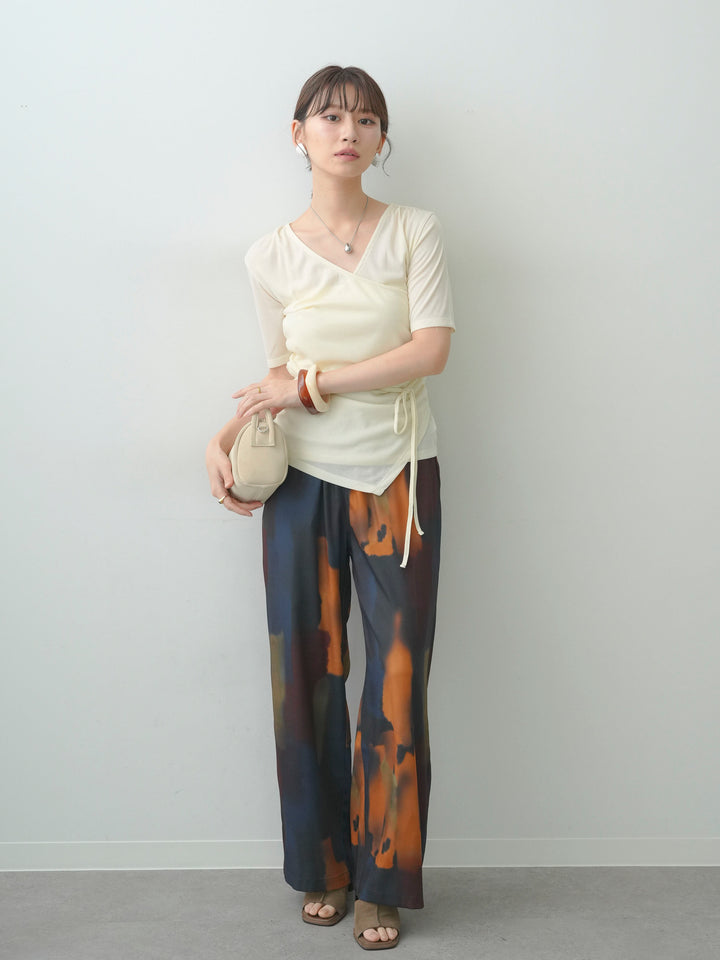 [SET]シアードレープカシュクールプルトップス+シアードレープカシュクールプルトップス(2set)