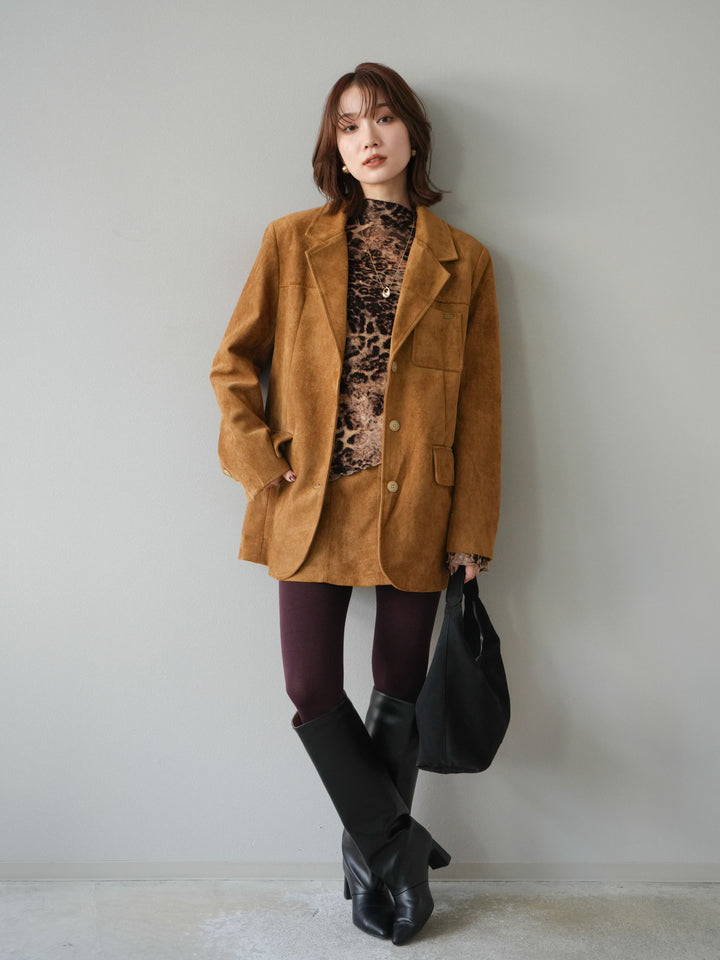 [SET]スエードジャケット＆ミニスカートSET UP(2set)