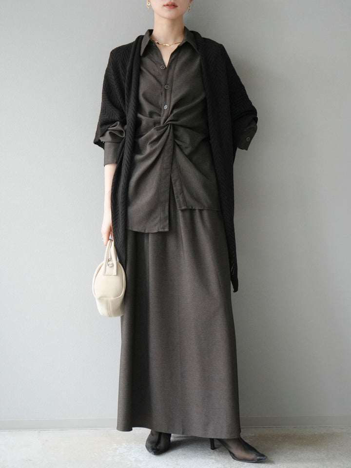 [SET]ツイストデザインシャツ＆スカートSET UP