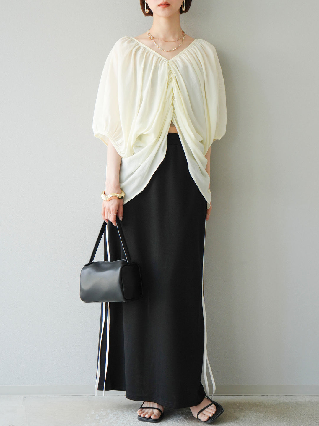 [預購] Sideline 球衣窄裙/黑色