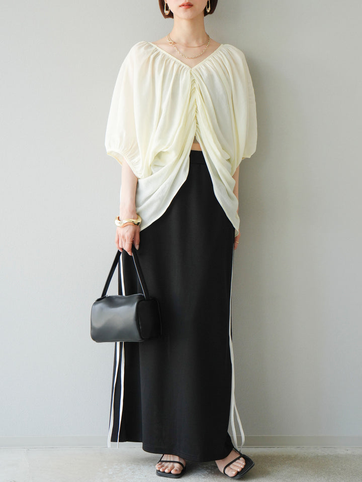 [預購] Sideline 球衣窄裙/黑色