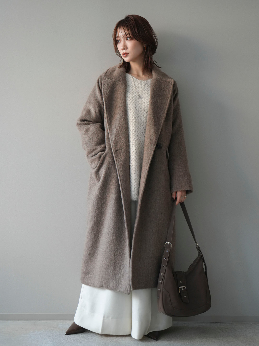 [予約]ソフトシャギーチェスターコート/beige