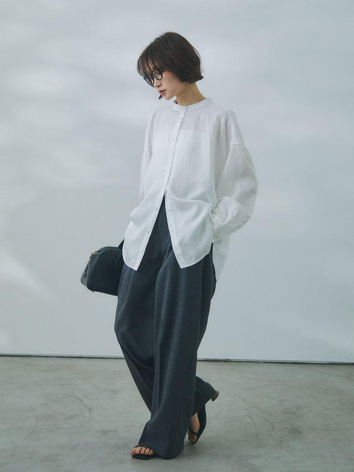 【Allure】[SET]テンセルデニムバックギャザーシャツ+テンセルデニムバックギャザーシャツ(2set)