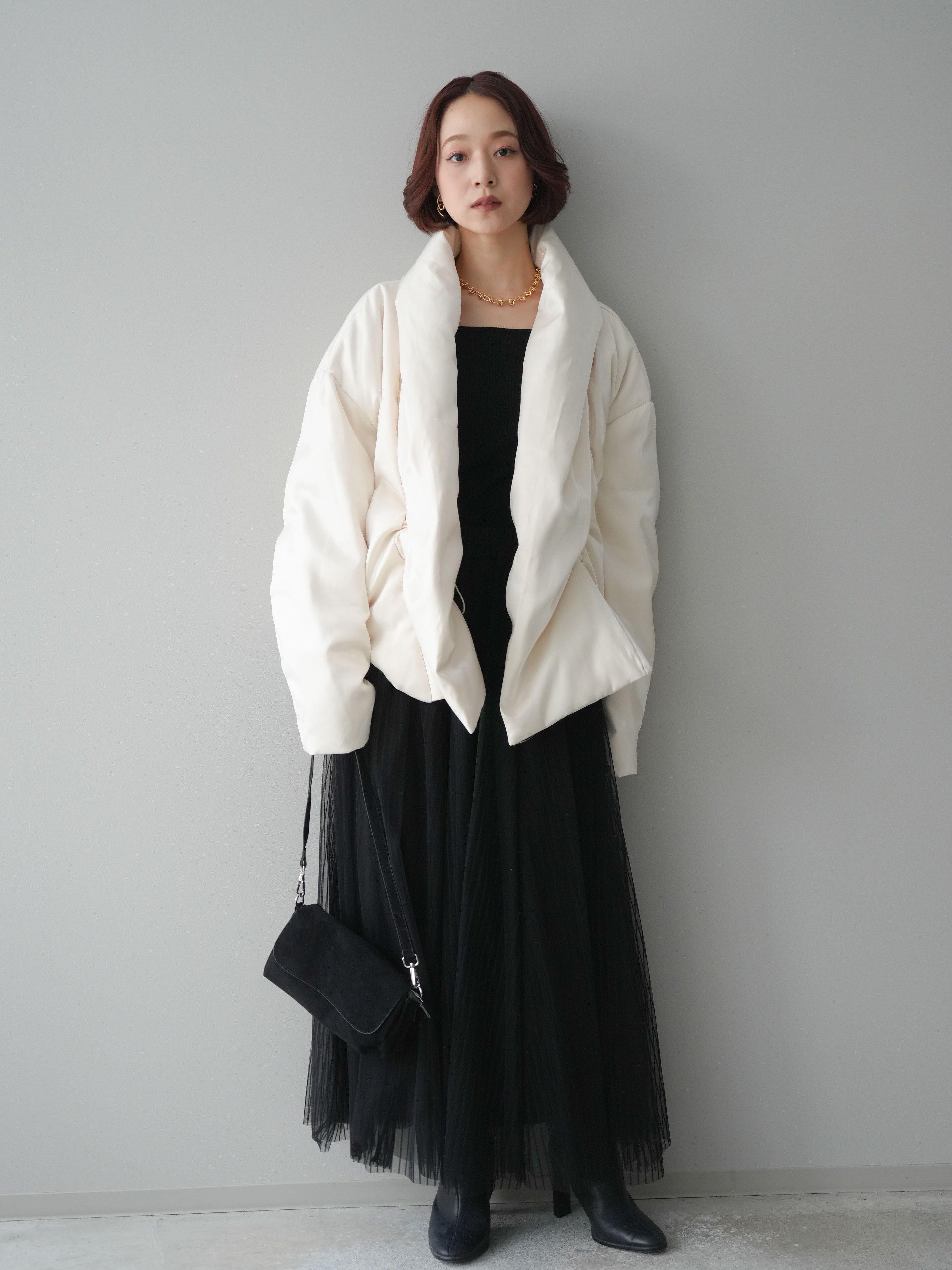 ジュンアンドロペ ホワイト/ブラック ダウンジャケット&スカートセット ジュンアンドロペ ホワイト/ブラック ダウンジャケット&スカートセット