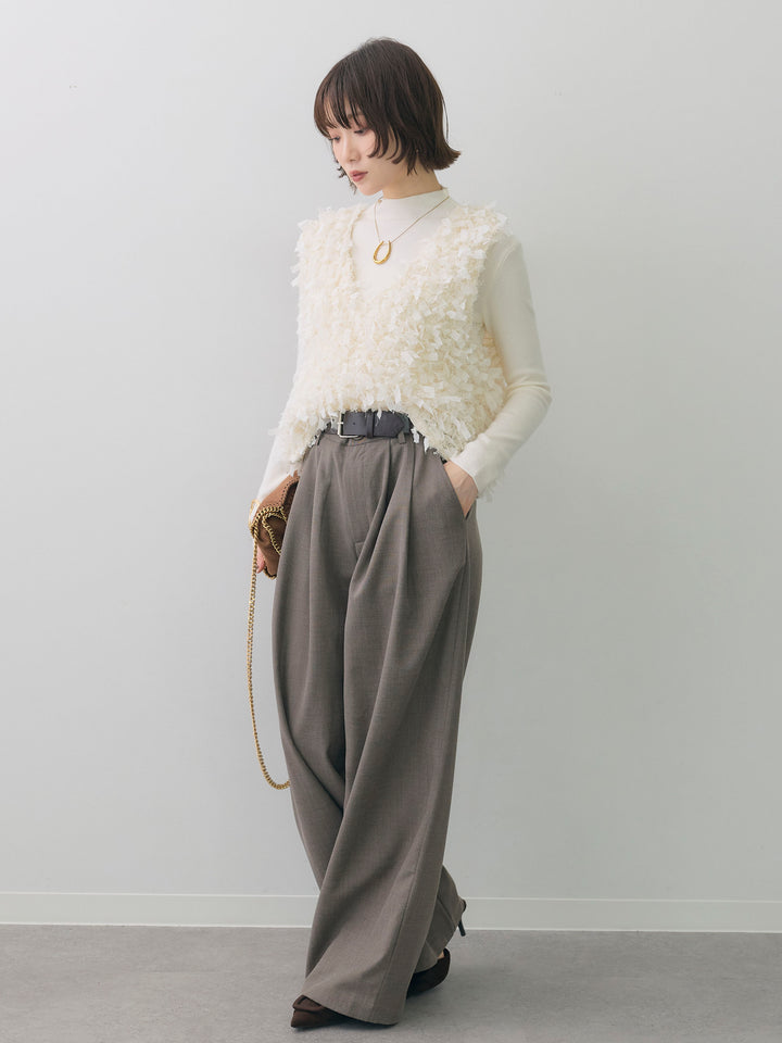 [SET]リボンフリンジベスト+リボンフリンジベスト(2set)