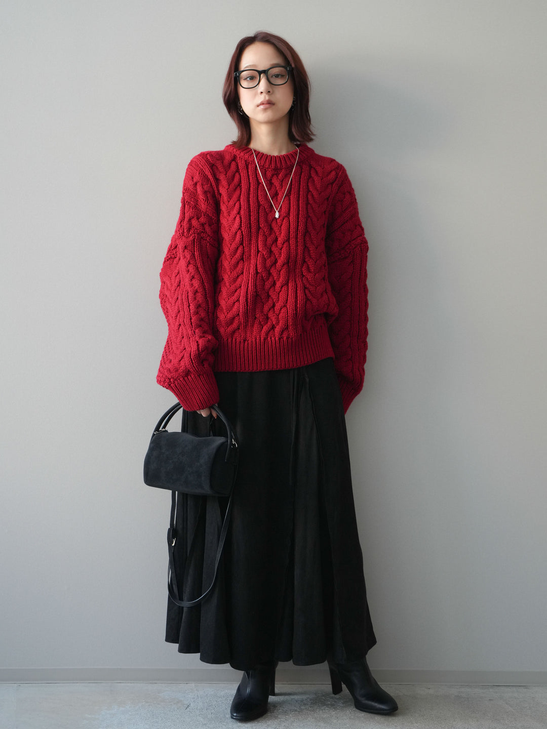 [予約]スエードマーメイドスカート/black