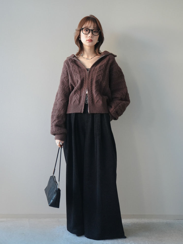 [SET]ベルトデザインループコールテンワイドパンツ(ベルト付き)+ベルトデザインループコールテンワイドパンツ(ベルト付き)(2set)