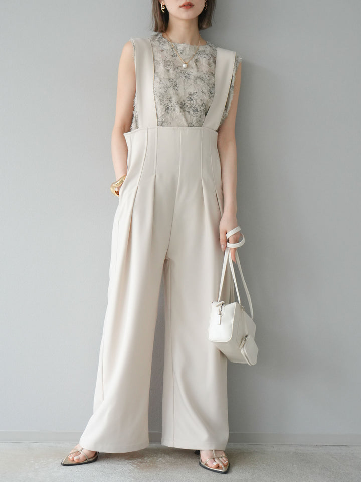 【預購】帶扣設計工裝褲/象牙白