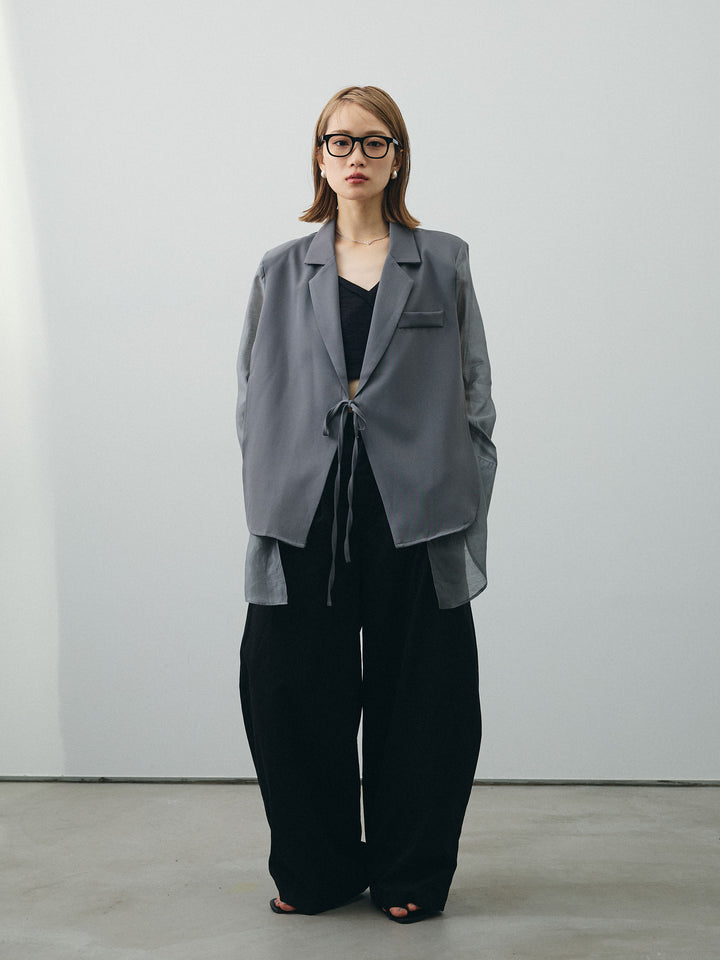 [予約]コクーンワイドチノパンツ/ブラック