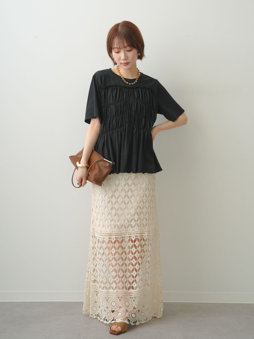 [SET]クールタッチシャーリングTEE+選べるアクセセット(2set)