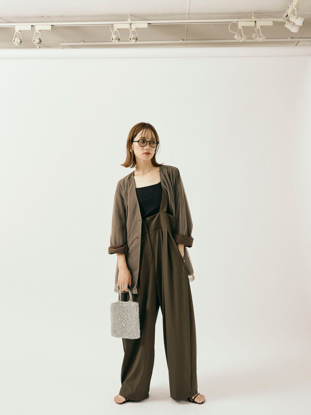 [予約]ICE TOUCH コクーンサロペット/イエローブラウン