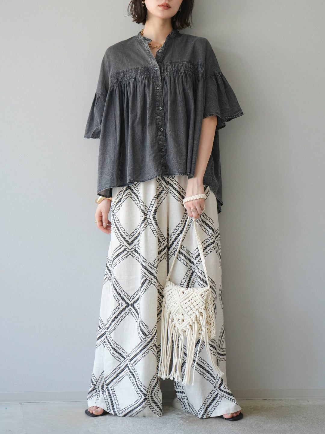 [訂位] 麻繩休閒褲/象牙白