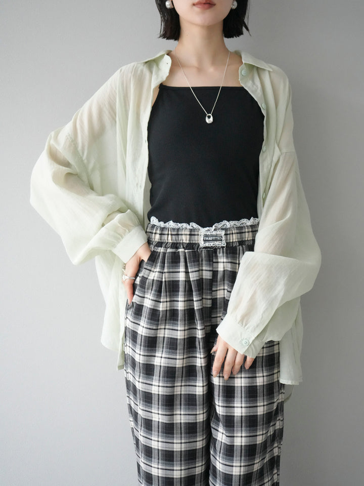 [予約]ドライタッチシアーオーバーシャツ/ミント