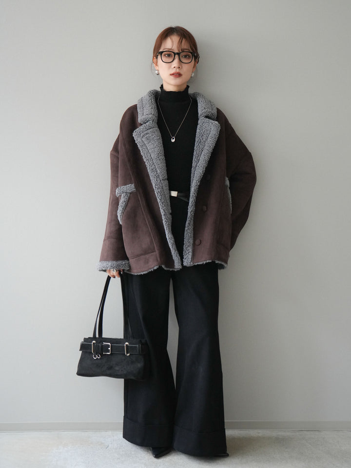 [予約]ムートンボアジャケット/brown