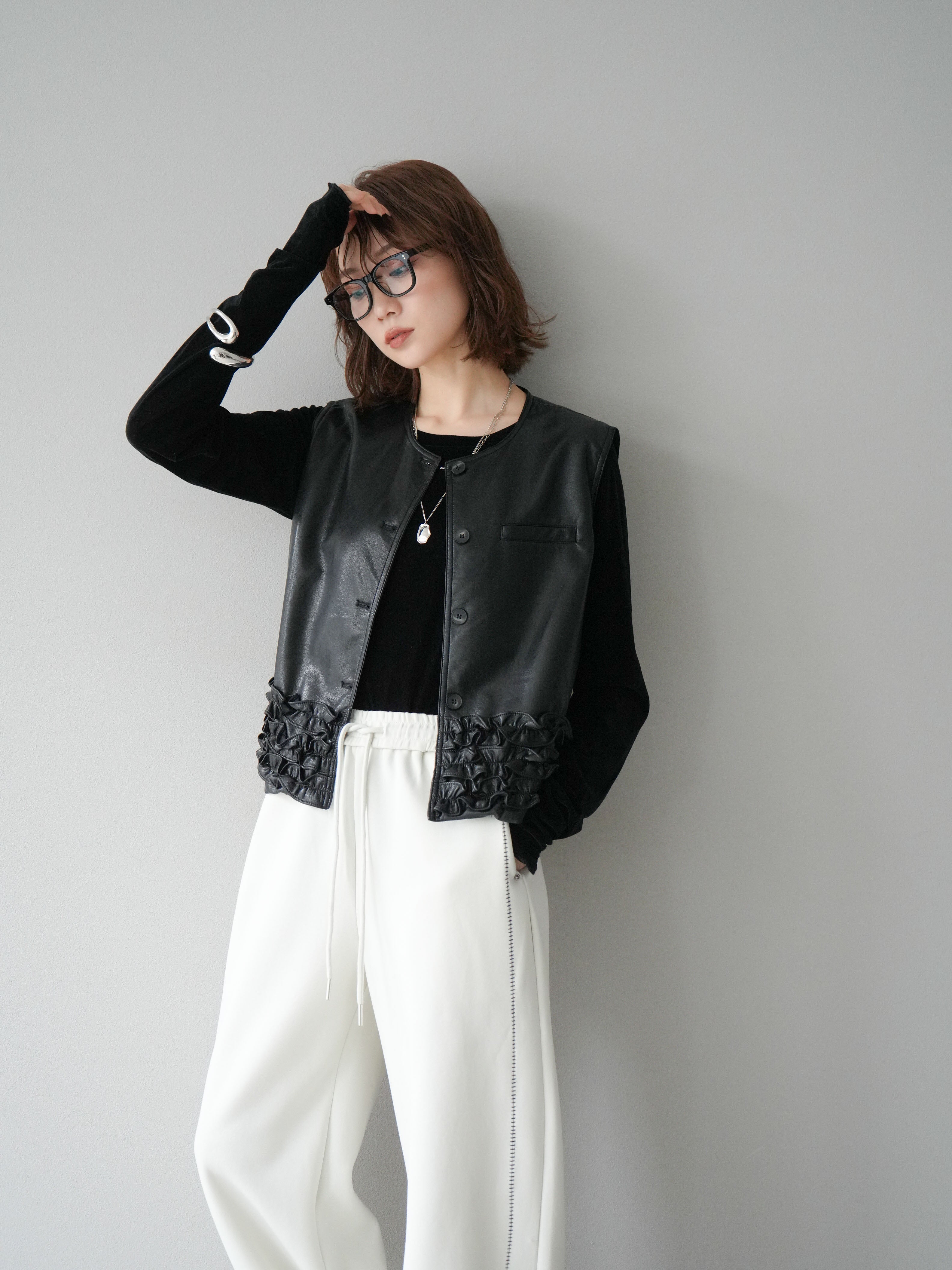 本革 黒 ベスト イマジン 99919 MONO-MART LADY'S（モノマート