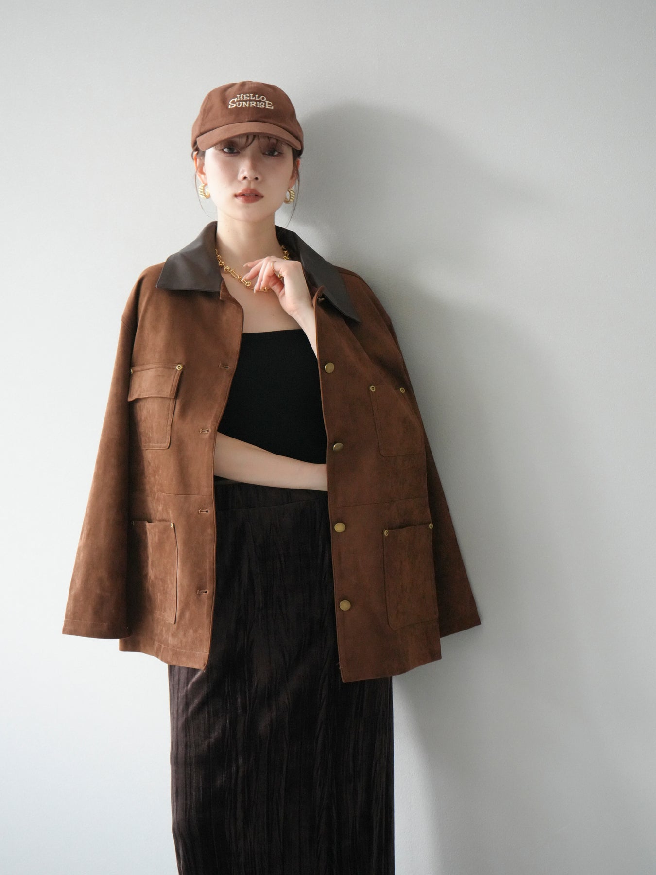 キートンのブラウンスエードジャケット 予約]レザー襟スウェードジャケット/ブラウン – Lumier