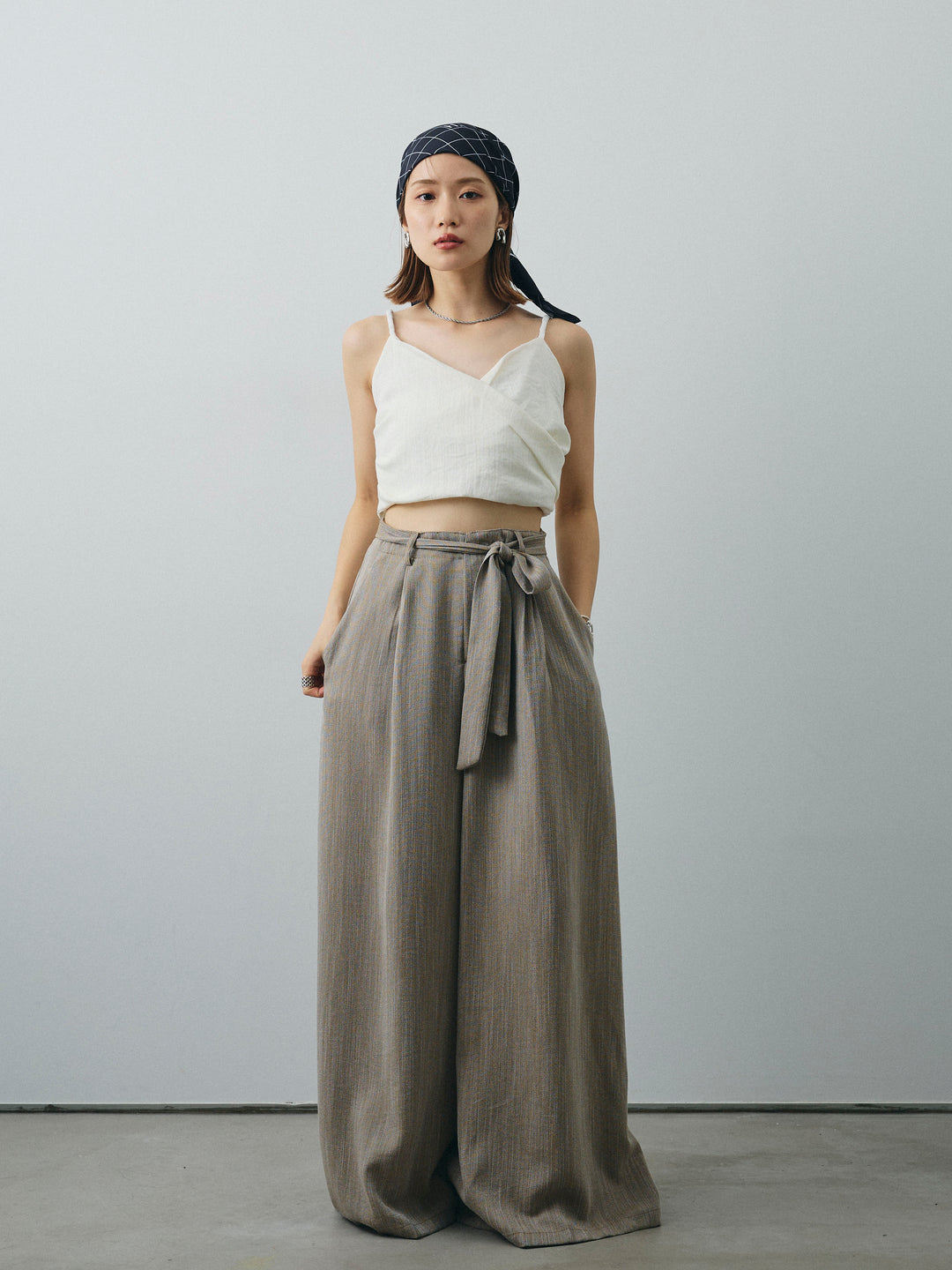 [SET]リネンライクカシュクールデザインビスチェ+リネンライクカシュクールデザインビスチェ(2set)