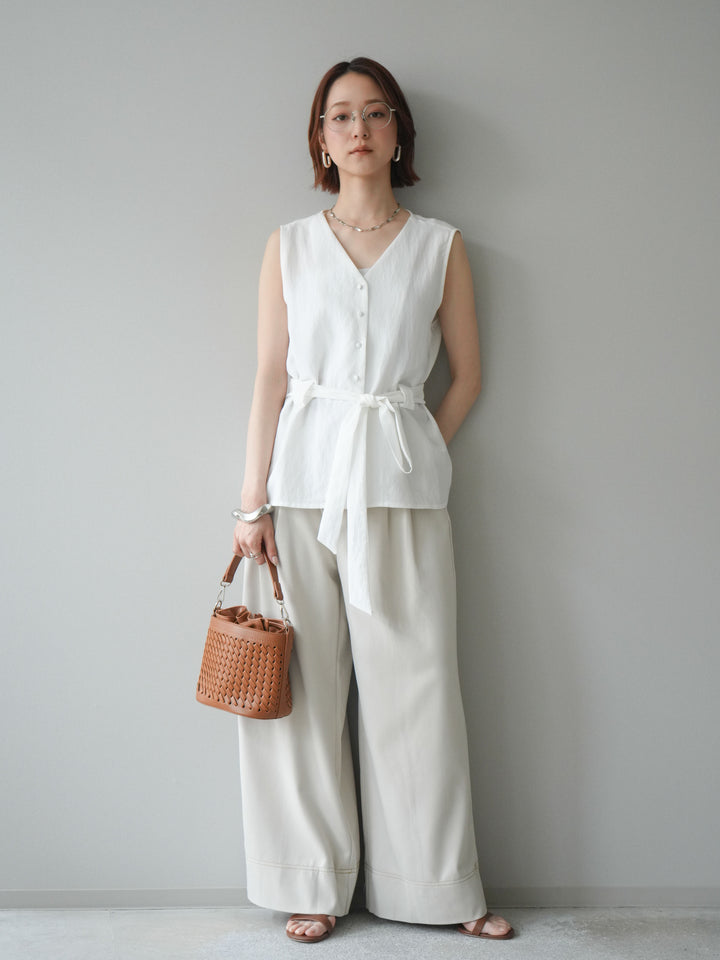 [予約]ウエストマークベスト/white