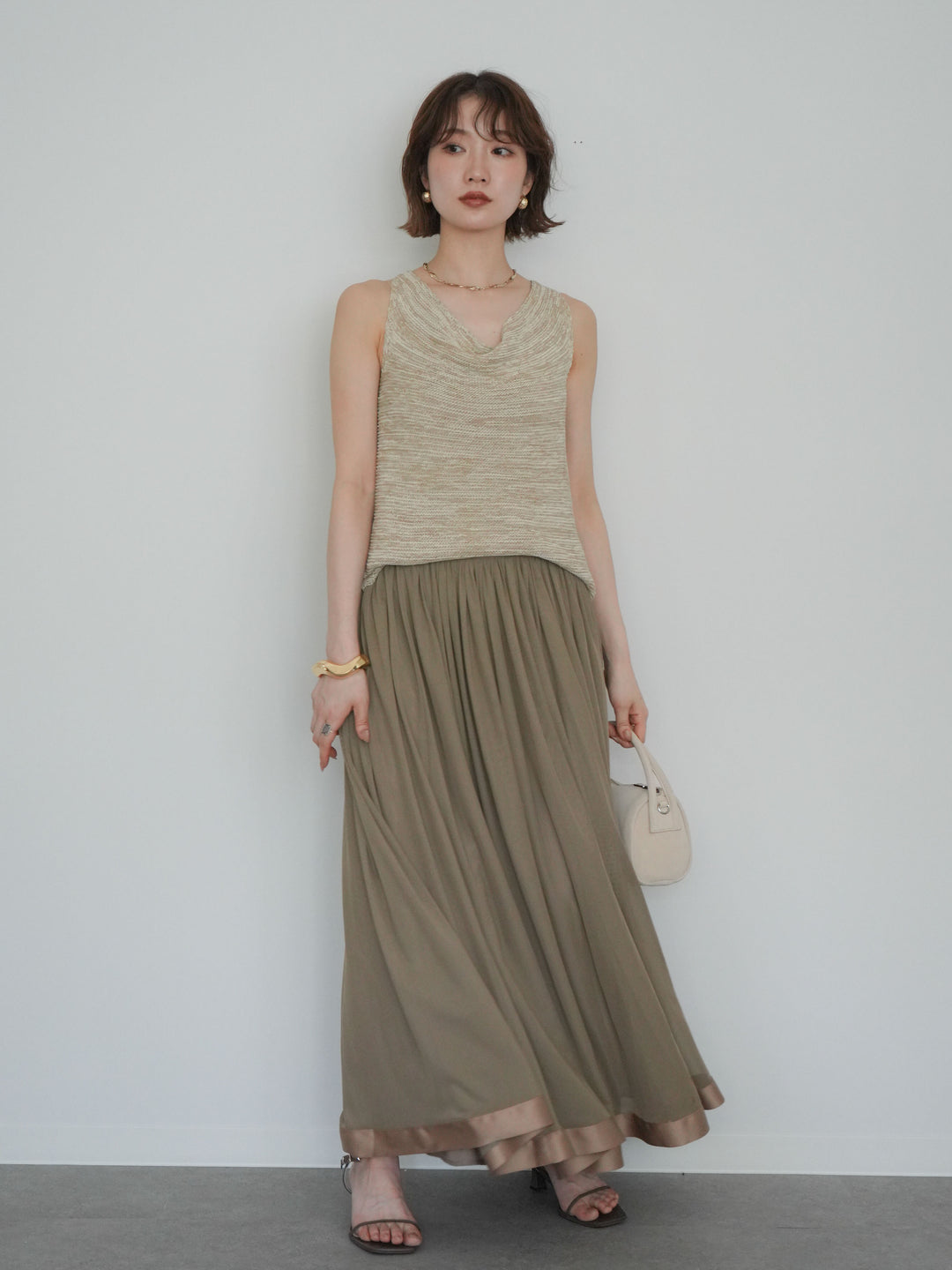 [予約]メランジニットアメスリトップス/beige