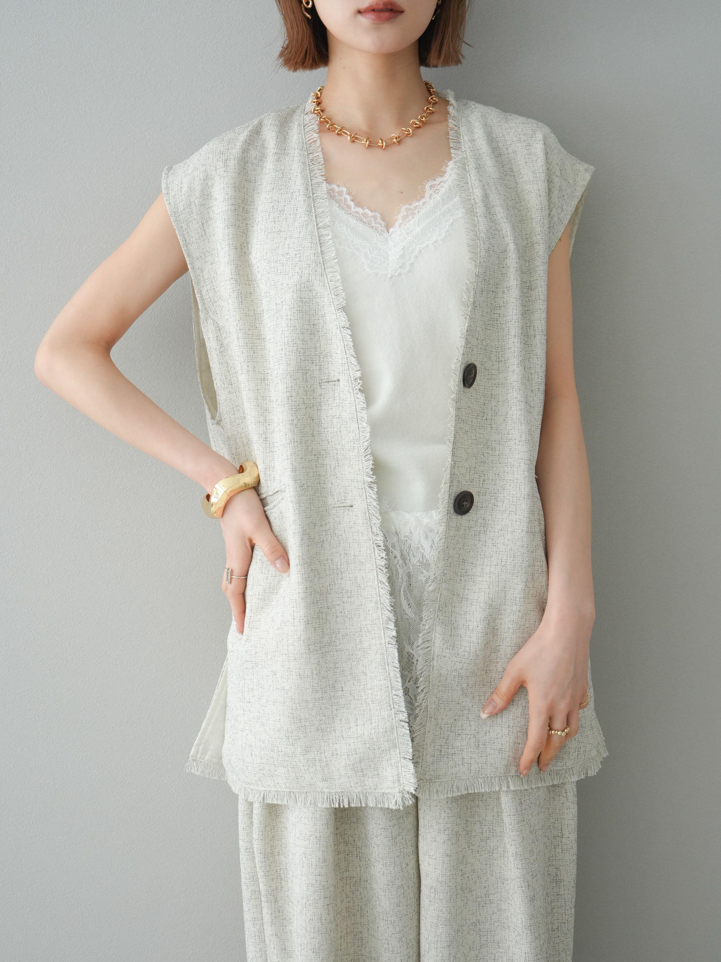 アルアバイル　サマーツイードジレ アルアバイル サマーツイードジレ allureville ベスト ジレ ラ