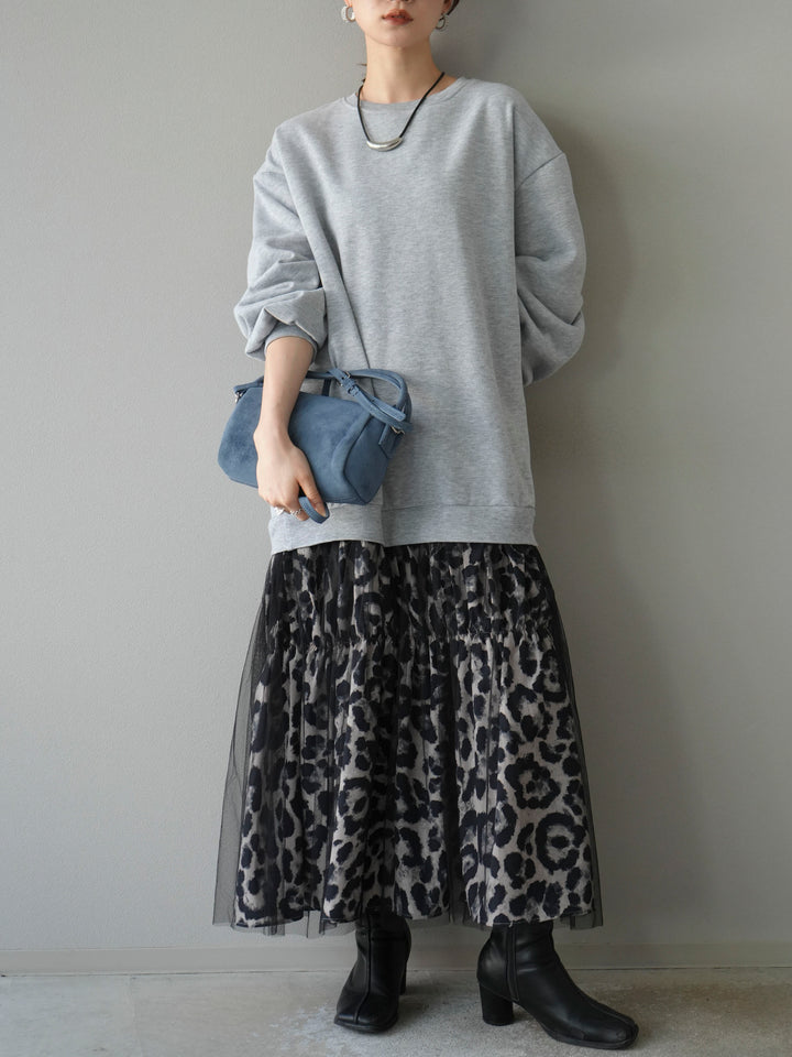 [SET] Sweat Docking 動物印花層疊連身裙 + 可選飾品套裝（2 套）