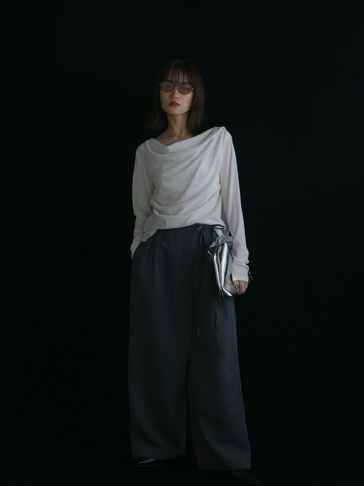 【Allure】[SET]シアーベロアタックデザイントップス+シアーベロアタックデザイントップス(2set)