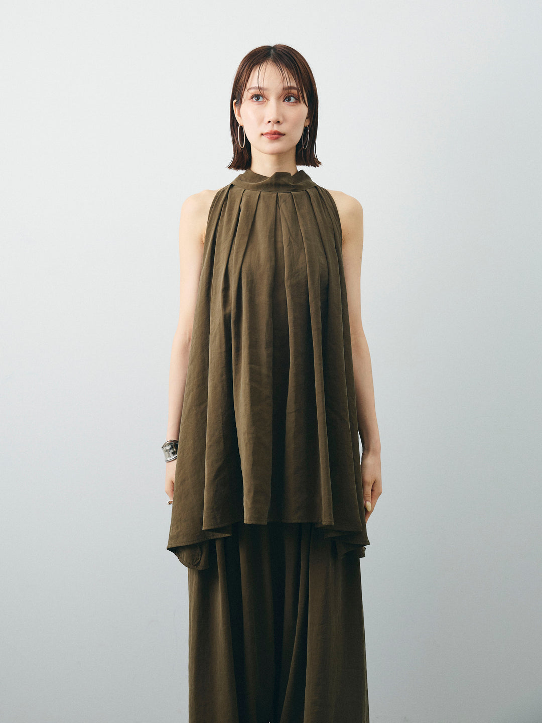 [SET] 桃色拉絨吊帶衫＆寬褲 SET UP（2 套）