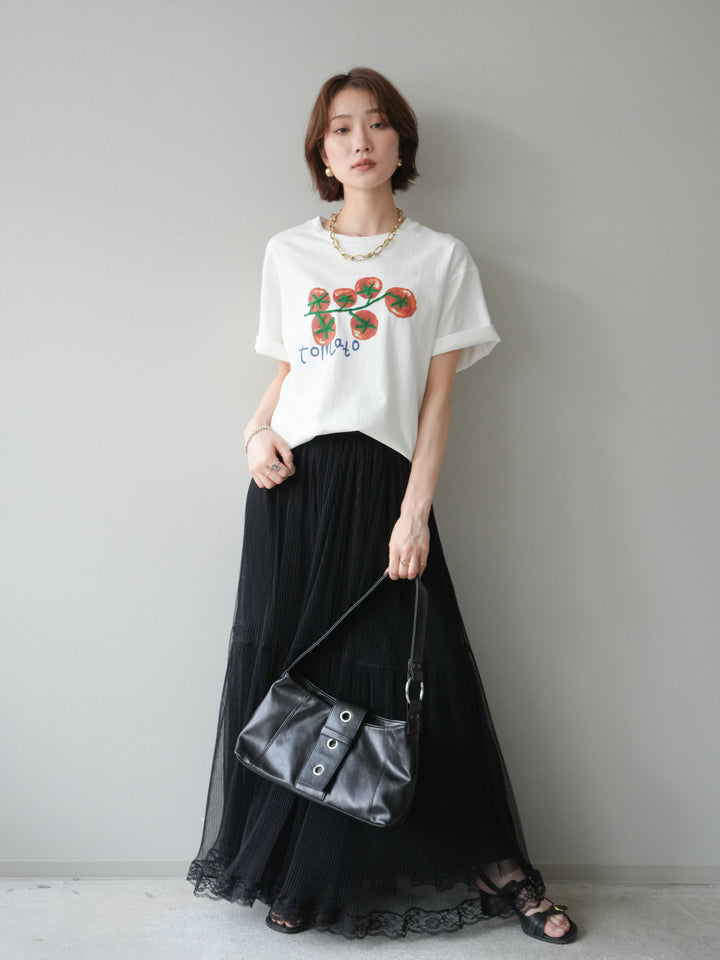 【預購】番茄刺繡T卹/白色