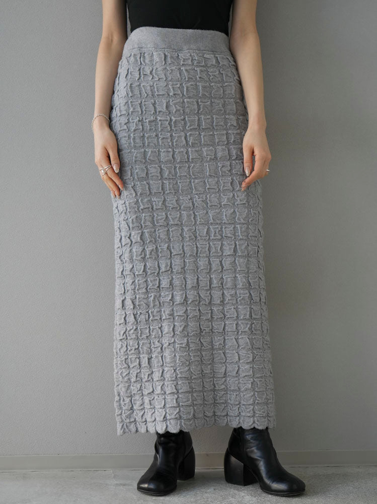 予約]ポコポコニットスカート/グレー – Lumier