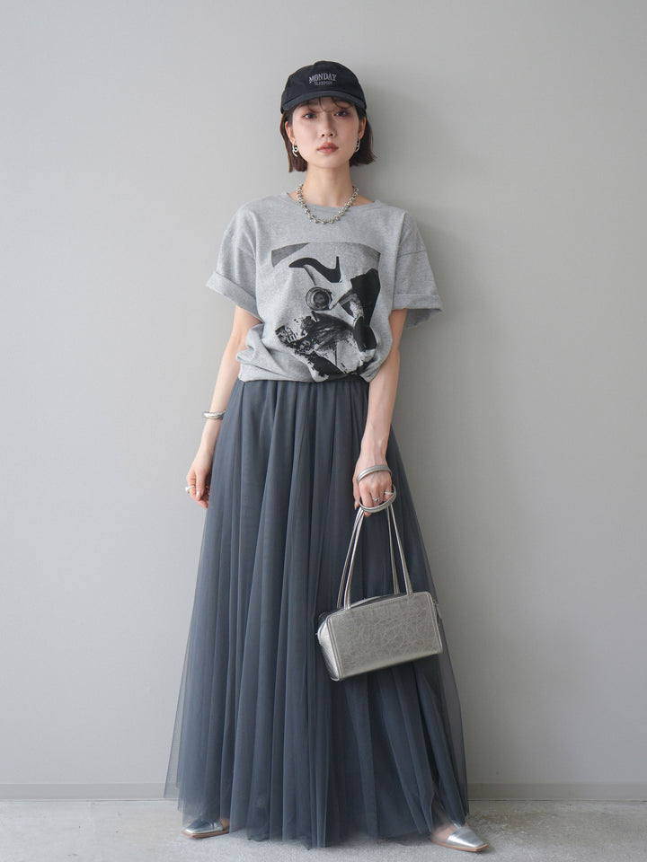 [予約]モノクロフォトTシャツ/mokugray1