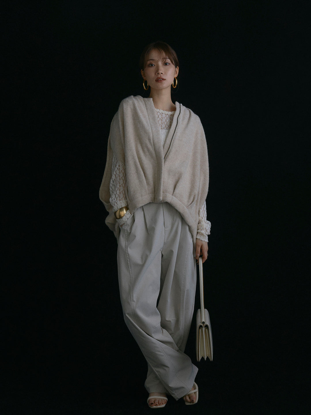 【Allure】[SET]ウール混コクーンブルゾン+ウール混コクーンブルゾン(2set)