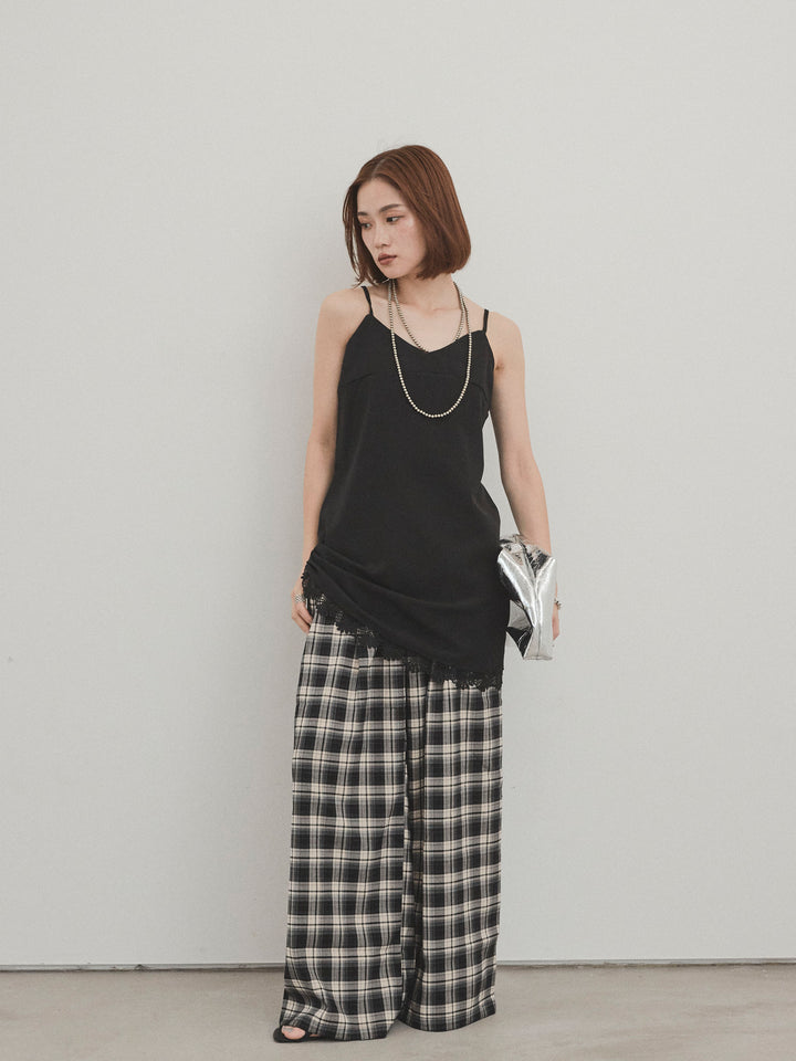 [SET]裾レース切替キャミミニワンピース+裾レース切替キャミミニワンピース(2set)