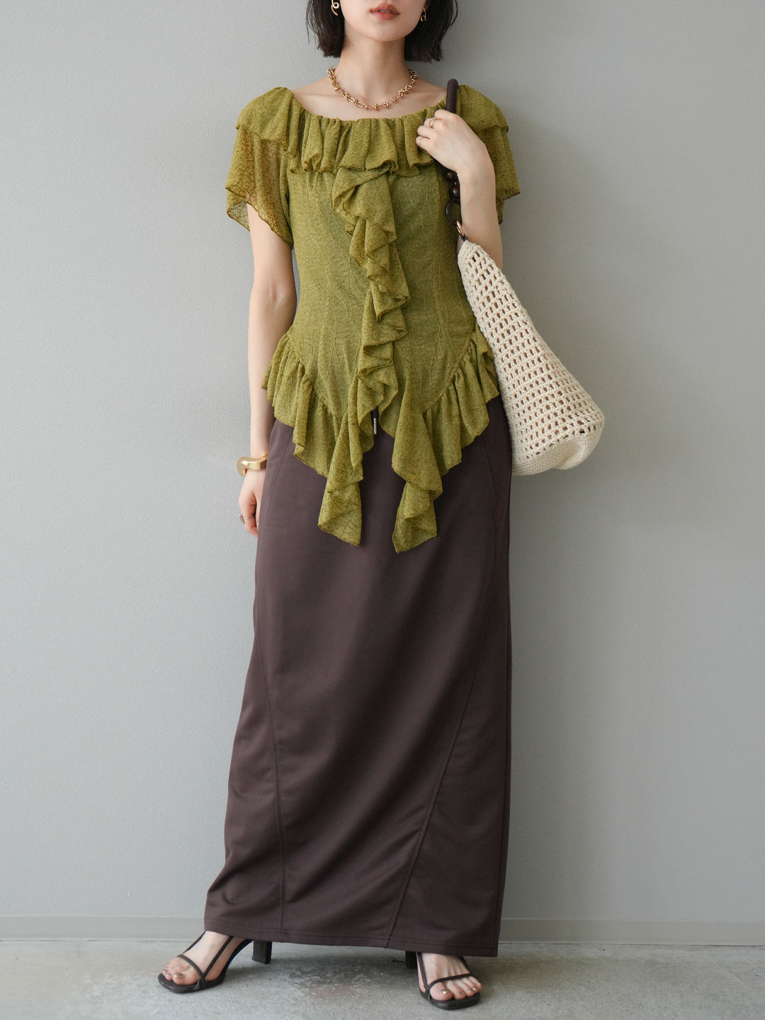 [SET] 毛衣長裙+毛衣長裙（2件套）