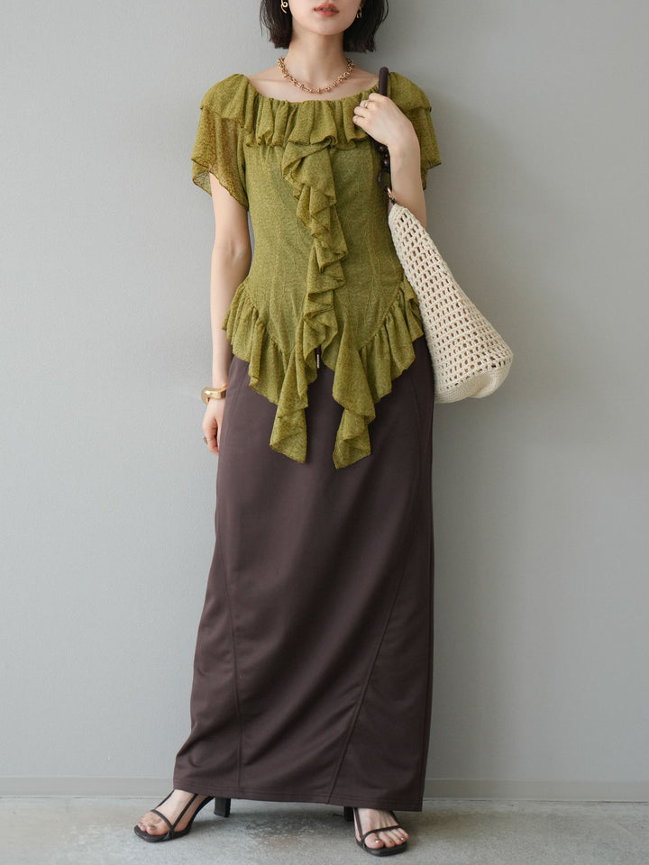 [SET] 毛衣長裙+毛衣長裙（2件套）