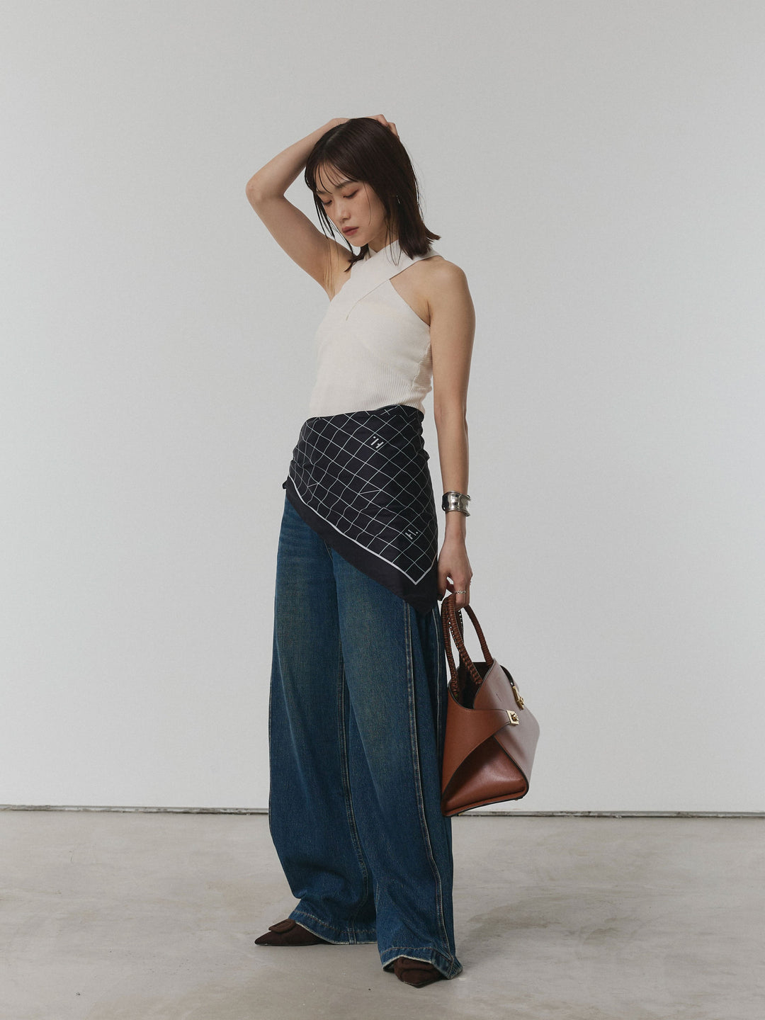 【Allure】[SET]クロスリブニットタンクトップ+クロスリブニットタンクトップ(2set)