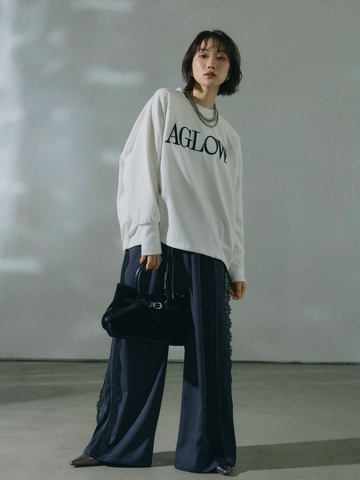 【Allure】[SET]ブークレダンボールロゴ刺繍プルオーバー+ブークレダンボールロゴ刺繍プルオーバー(2set)